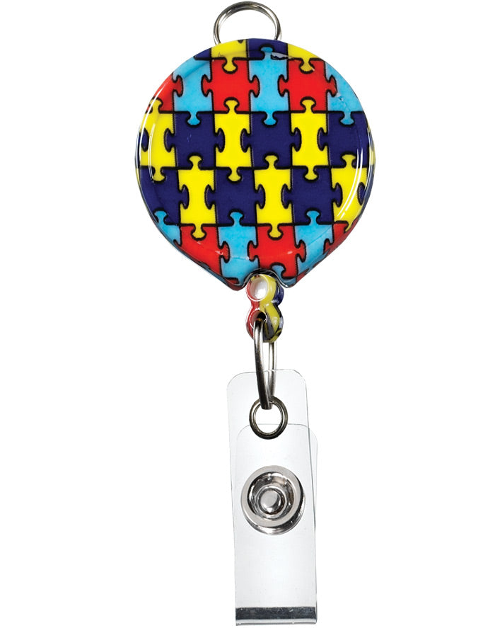 Retractable Autism Awareness Badge Reel